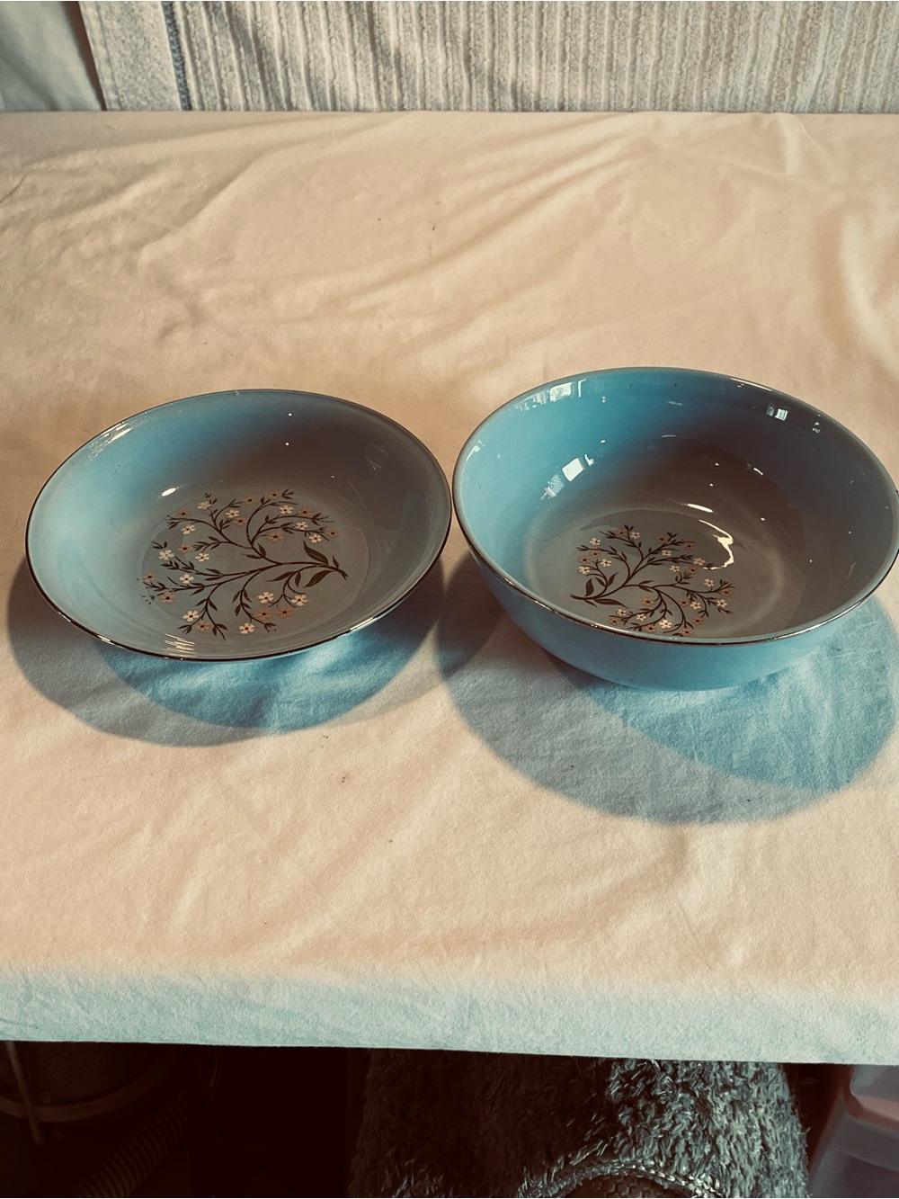 Vintage Homer Laughlin Skytone Pattern HLS205 Blue Bowl/Plate
